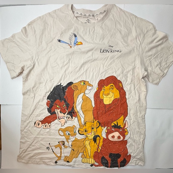 Lion King Sleeper Shirt Womens Plus Size 2XL Beige Simba Pumba  Pajama Rare 2009 - Picture 5 of 11